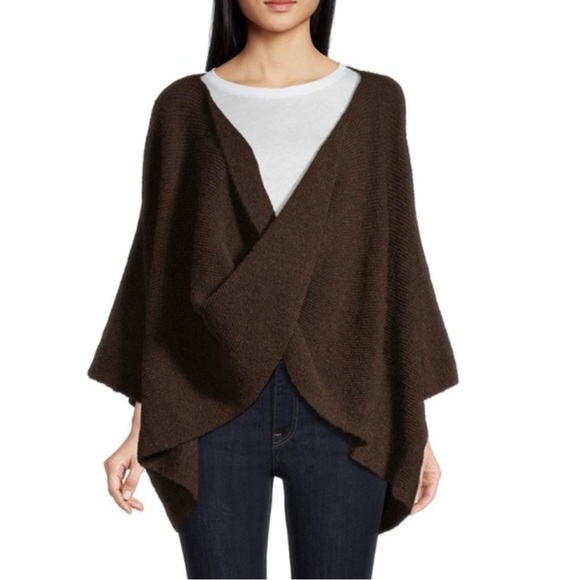 Cost Plus World Market Rich Brown Women's Poncho O/S - Picture 1 of 4